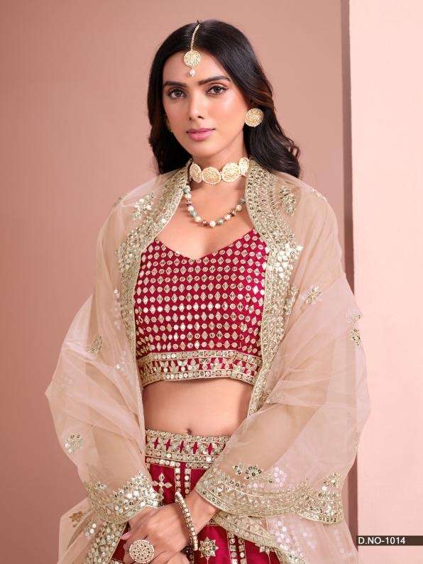 Mehvish alizeh series 1011-1014 art silk wholesale lehenga