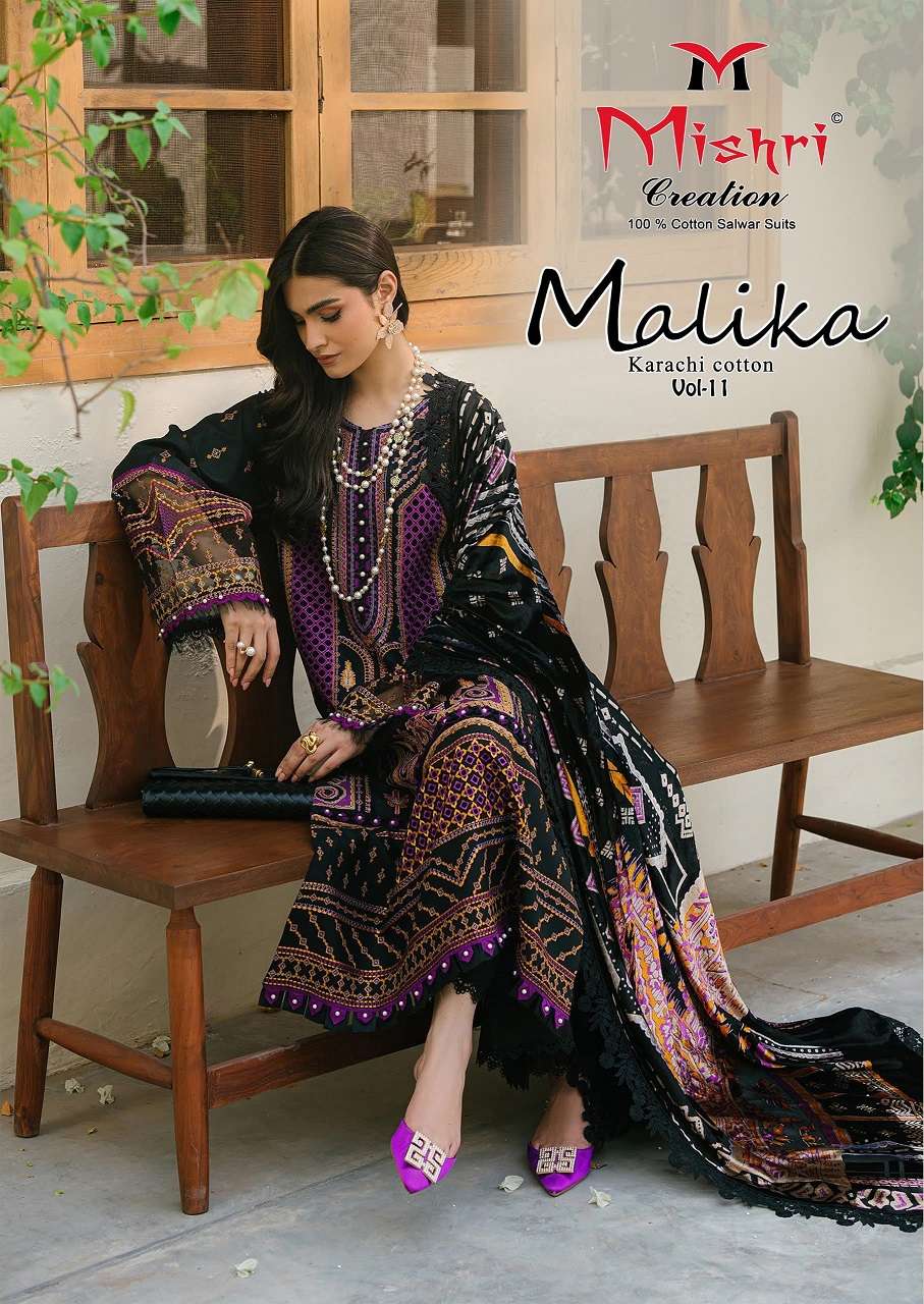 Mishri Malika Vol-11 series 11001-11006  Lawn Cotton wholesale suit 