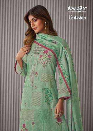 Omtex dakshin series 7081 linen cotton wholesale suit