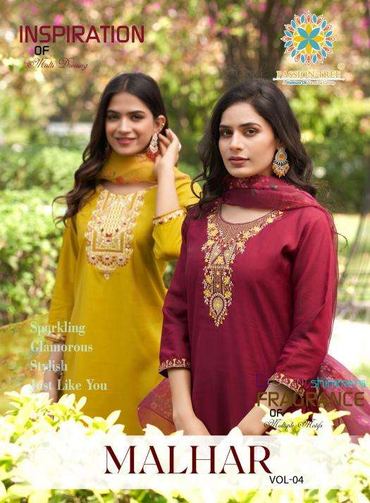 Passion tree malhar vol 4 series 4001-4008 roman silk wholesale suit
