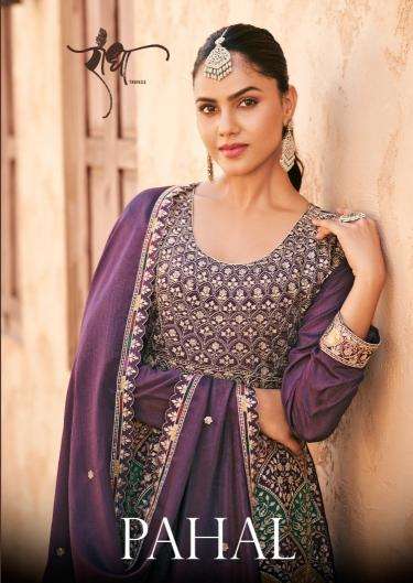 radha trendz pahal series 4051-4054 chinon wholesale suit 