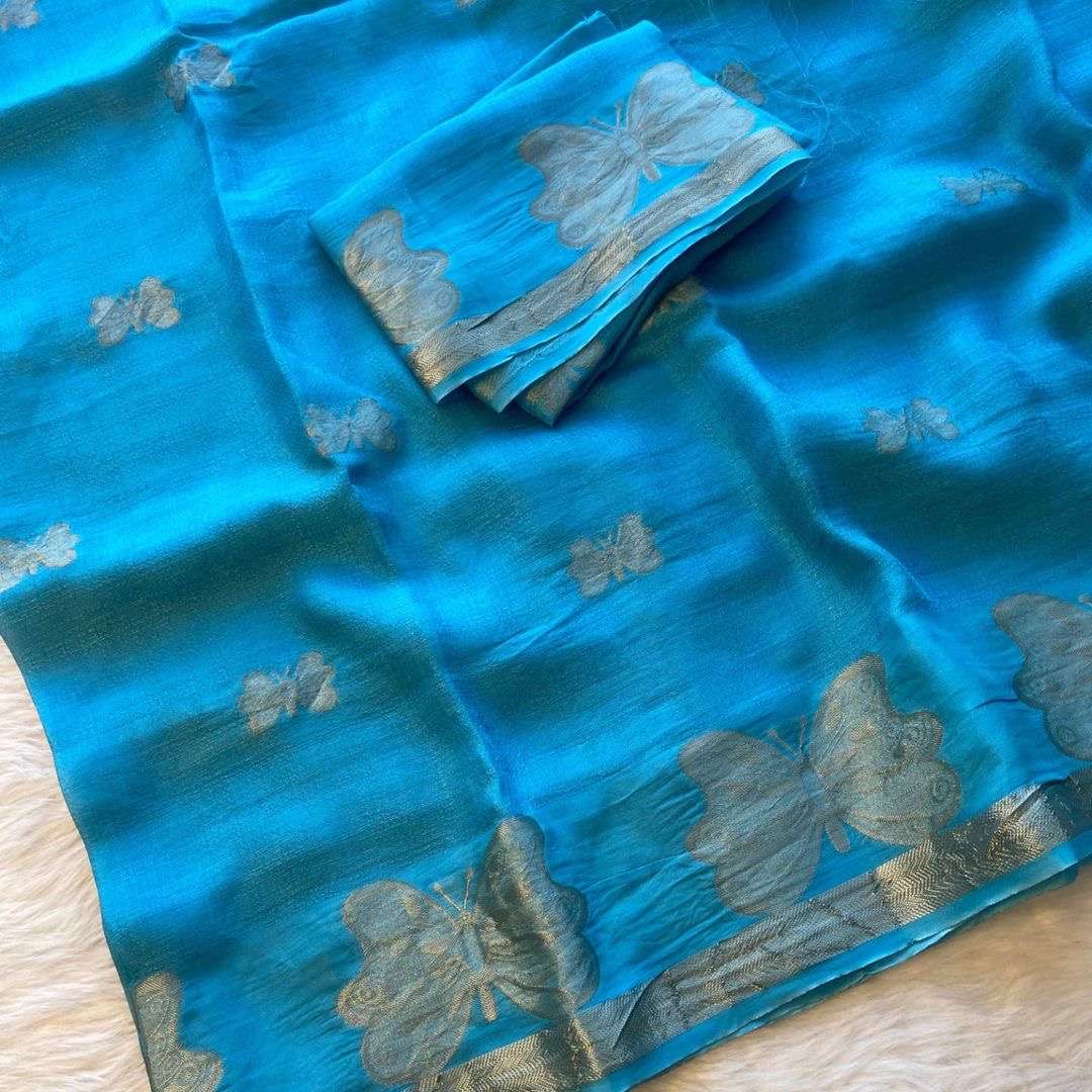 Rajlaxmi butterfly silk pure viscose khadi wholesale saree