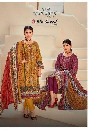 Riaz arts bin saeed vol 6 series 6001-6008 lawn cotton wholesale suit