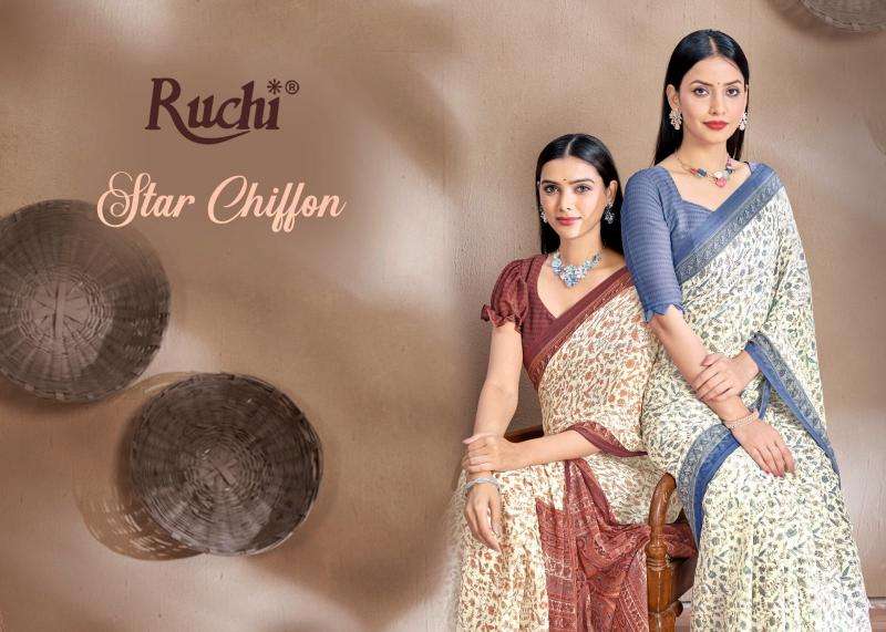 Ruchi star chiffon vol 161 designer chiffon wholesale saree