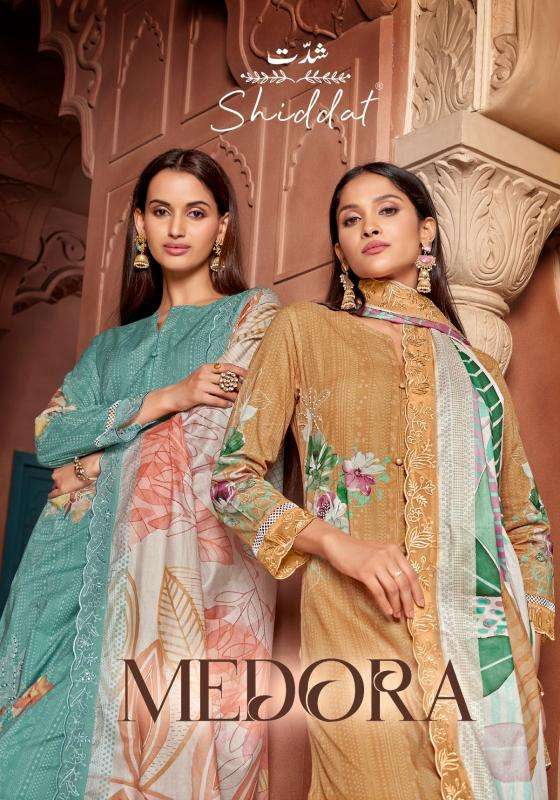 shiddat medora series 1001-1008 cotton cambric wholesale suit 