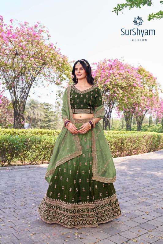 Surshyam bhavnagar crush silk wholesale lehenga