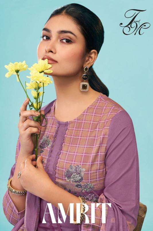 T and m amrit cotton lawn wholesale suit