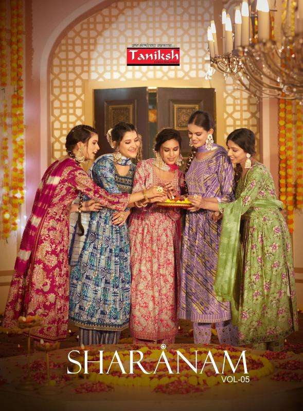 taniksh sharnam vol 5 series 5001-5008 RAYON wholesale suit 