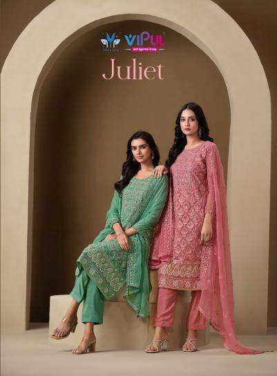 vipul fashion juliet series 6361-6366 CRINKLE CHIFFON wholesale suit 