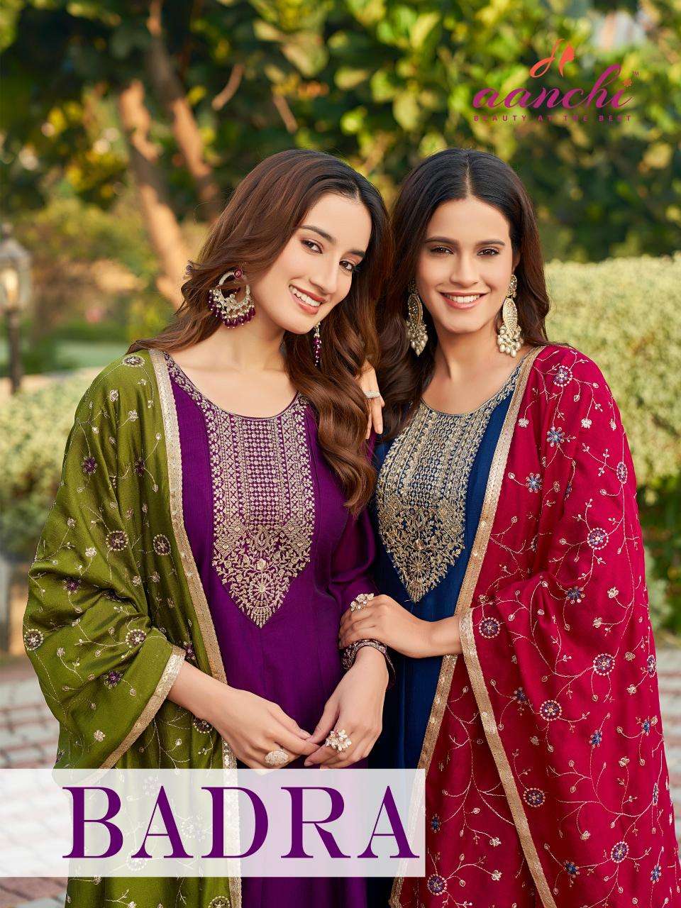 Aanchi badra vichitra silk wholesale suit