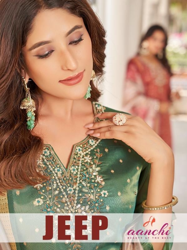 aanchi jeep shimmer jacquard wholesale suit 