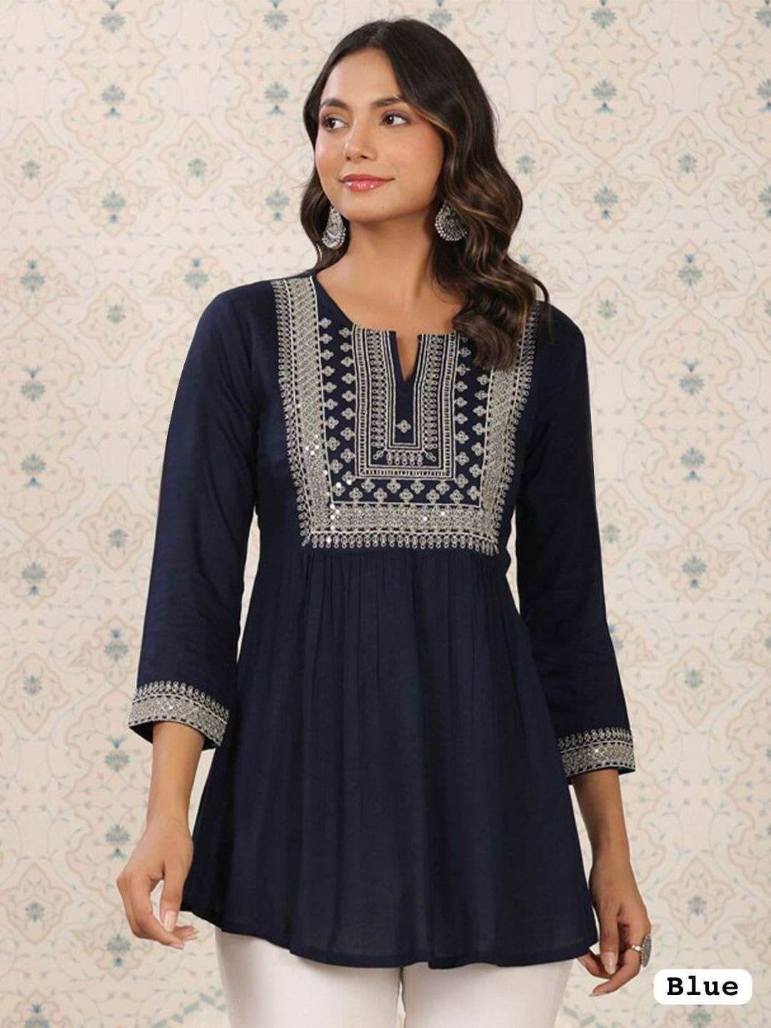 Adaa 2.0 Heavy Rayon  With embroidery work with sequins kurti