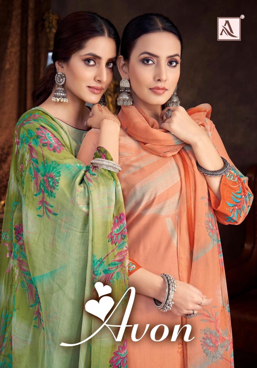 alok avon series 194075601-194075604  viscose simmer wholesale suit 