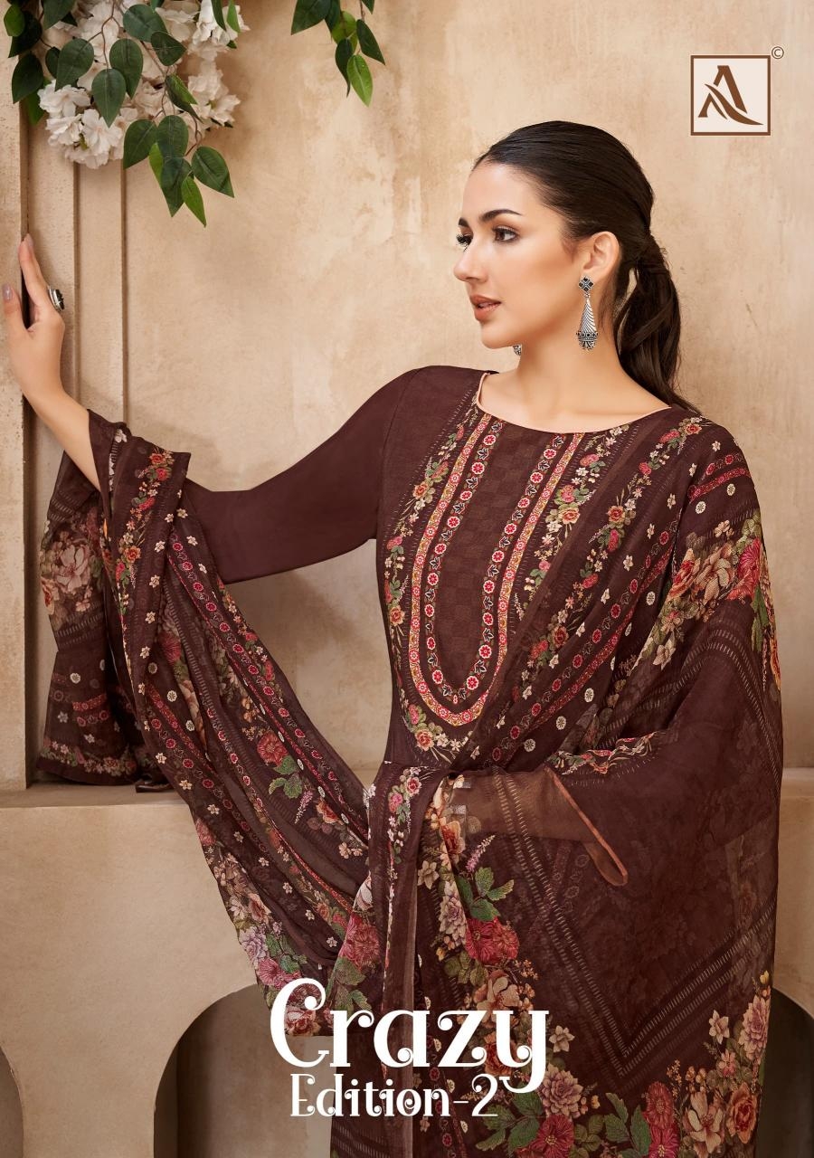 alok crazy vol 2 series 1916001-1916006 viscose muslin wholesale suit 