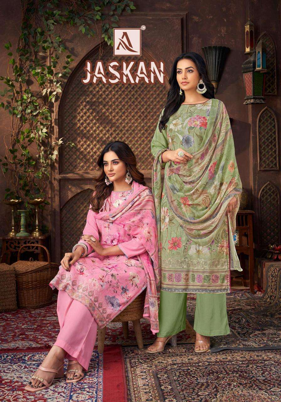 alok jaskan series 1872001-1872006 Pure Viscose Maslin wholesale suit 