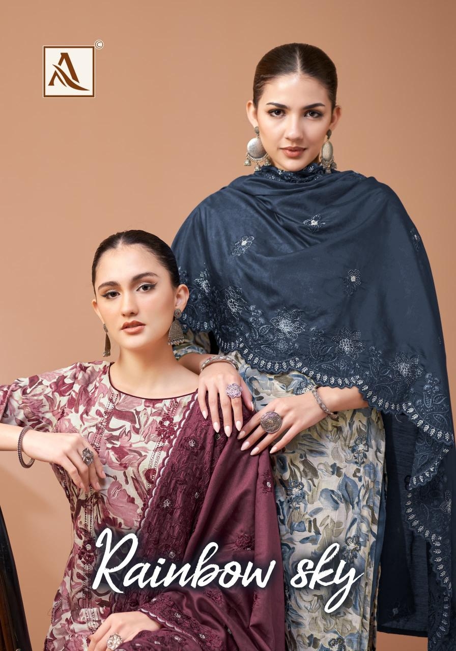 alok rainbow sky series 195376901-195376904  zam cotton wholesale suit 