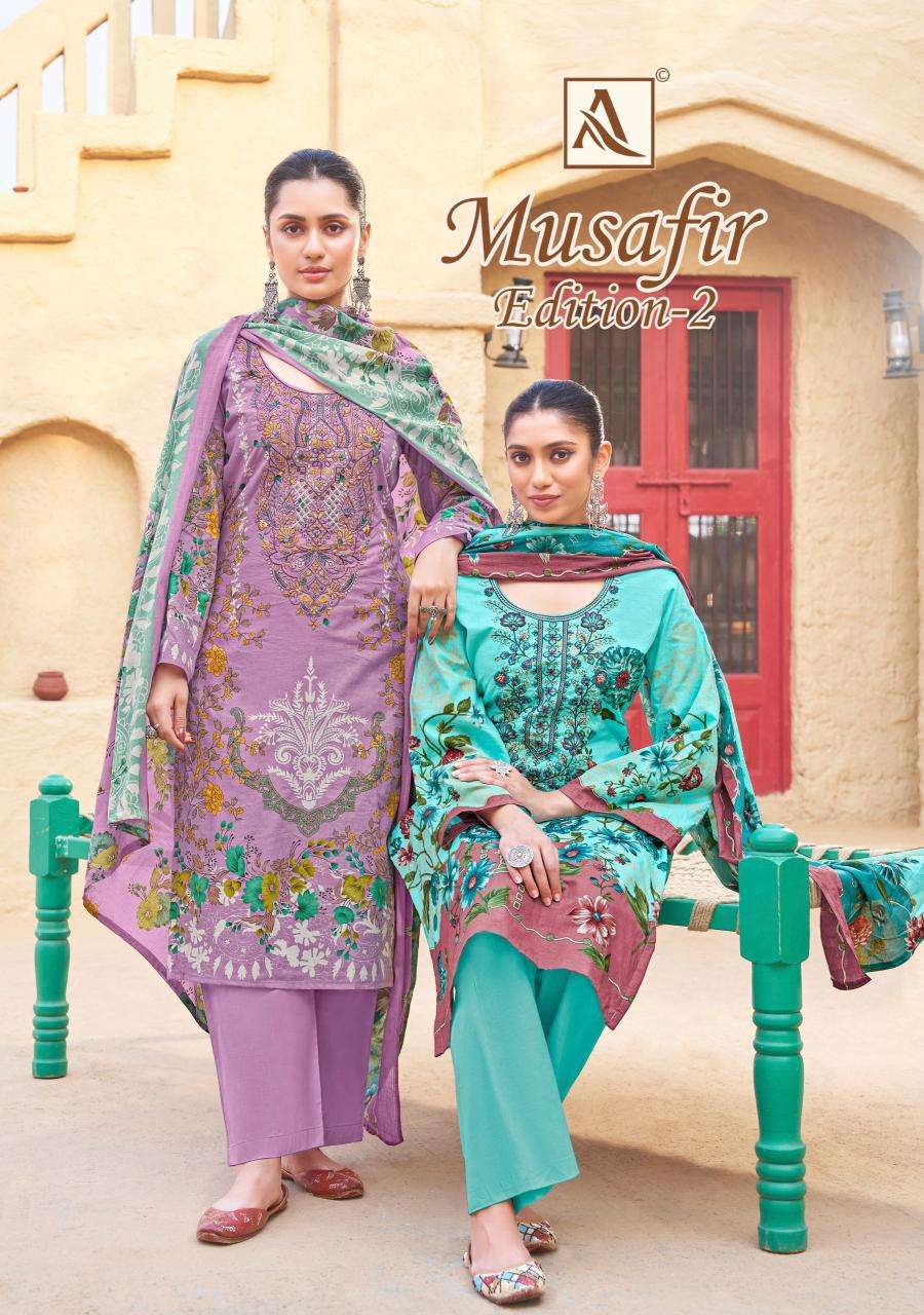 alok suit musafir vol 2 series 1913001-1913008 cotton wholesale suit 