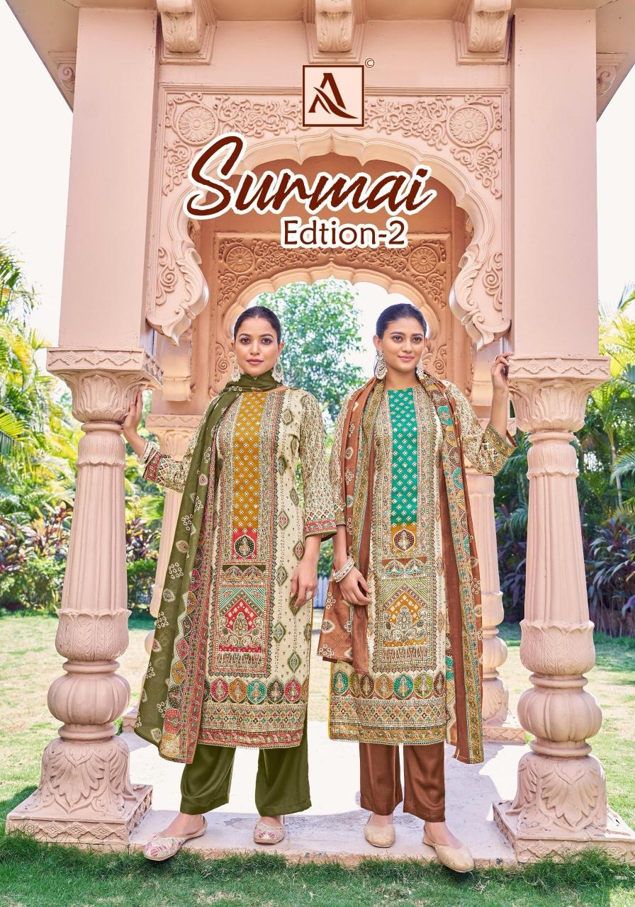 alok surmai vol 2 series 1381001-1381006 zam print wholesale suit 