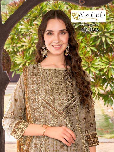 alzohaib binseed series 1106-1111 pure cotton wholesale suit
