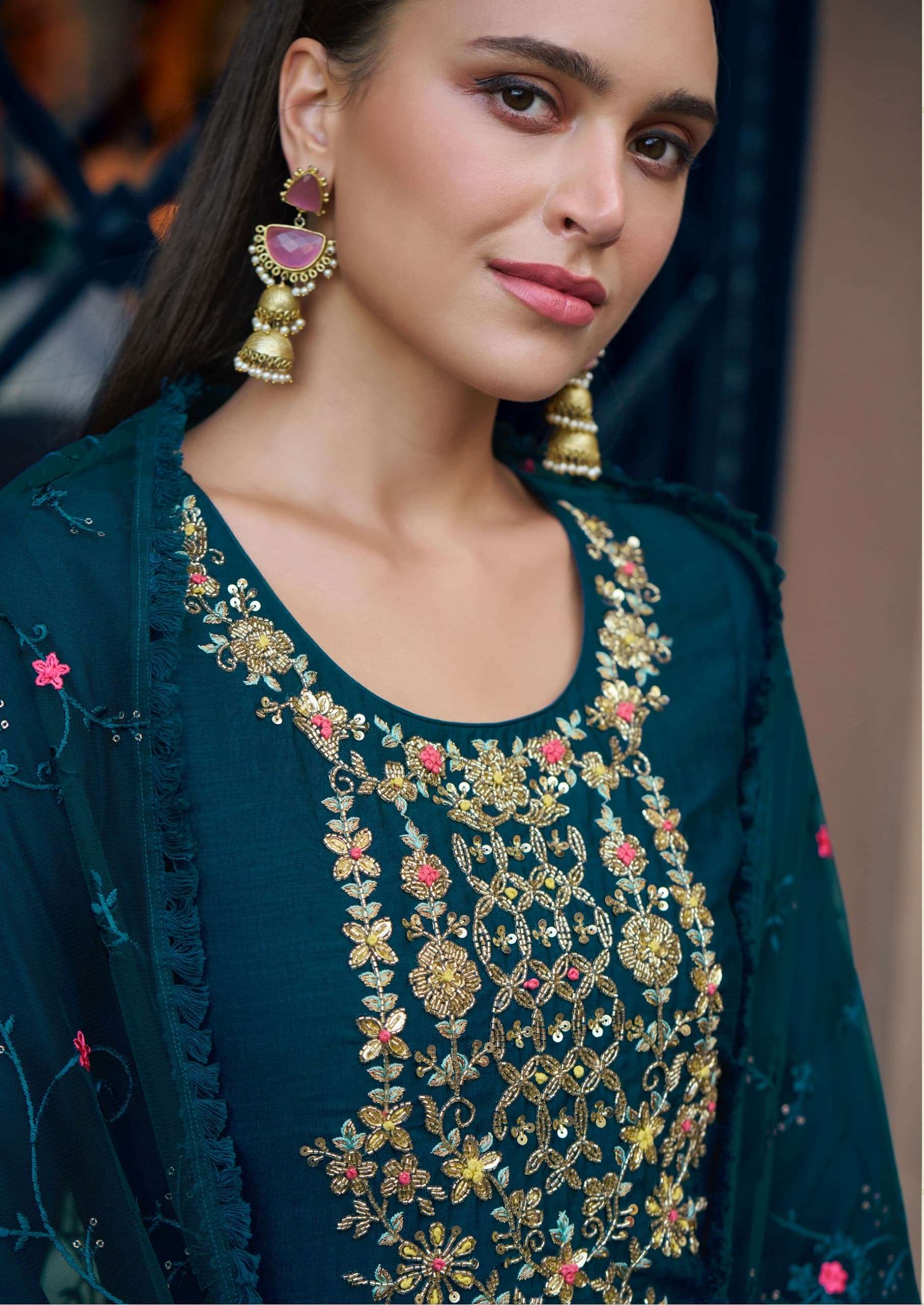Aria9 designer vichitra silk wholesale suit
