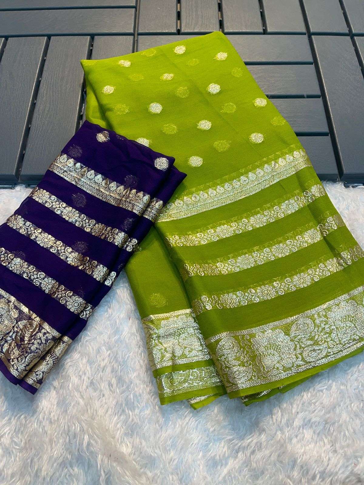 Arpita Viscose Georgette Saree With Running Blouse 