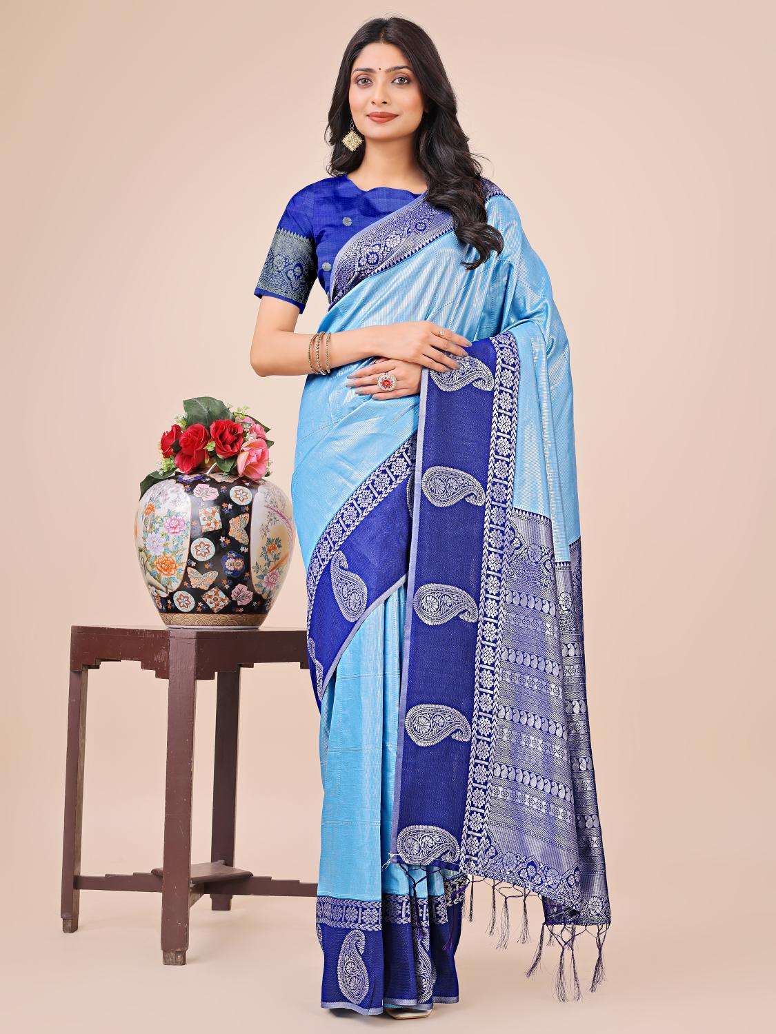 Astita cadbury series 1001-1008 lichi silk wholesale saree