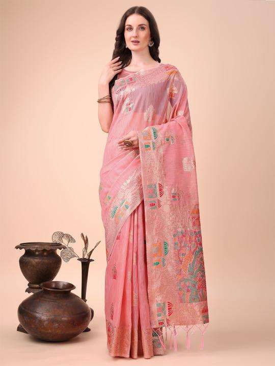 Astita linen weaves series 1001-1004 linen wholesale saree