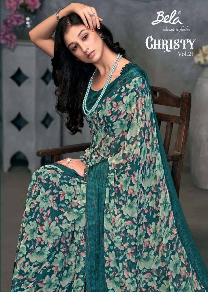 Bela christy vol 21 series 26370-26382 satin wholesale saree