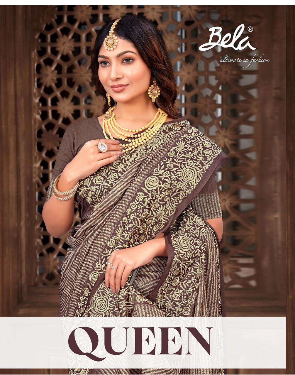 bela fashion queen series 26307 to 26315 tusser digiatl print saree in wholesale