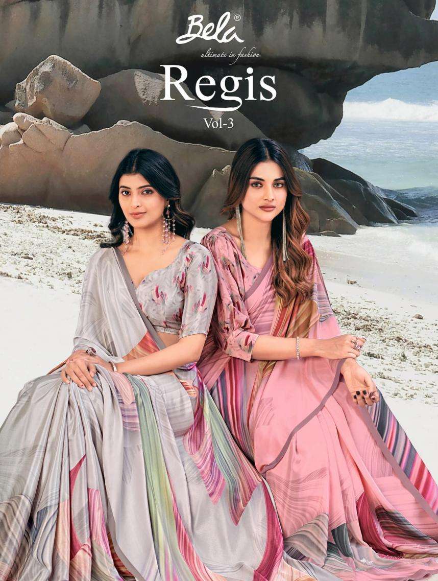 Bela regis vol 3 series 26667-26678 crape silk wholesale saree