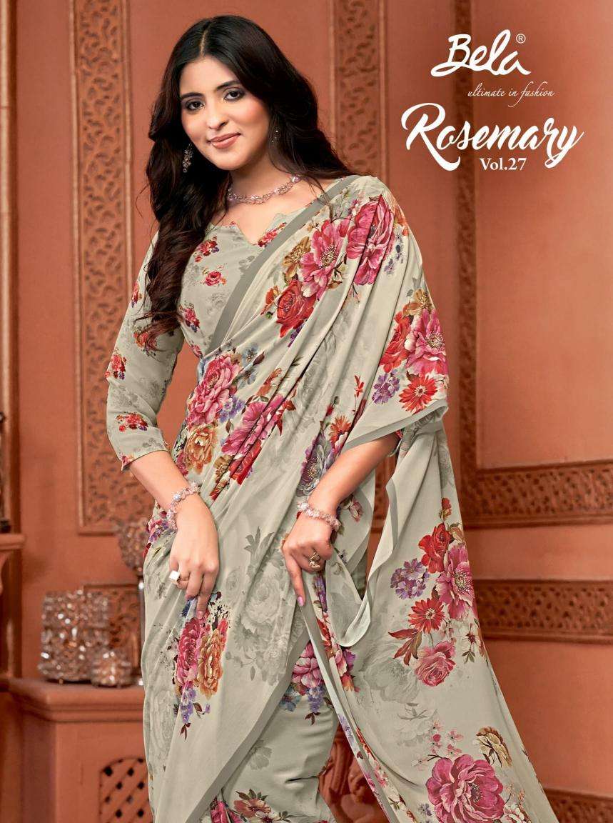 Bela rosemary vol 27 series 26622-26632 weightless saree