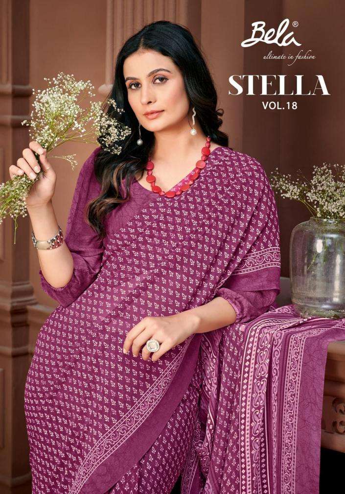 Bela stella vol 18 series 26865-26882 georgette wholesale saree