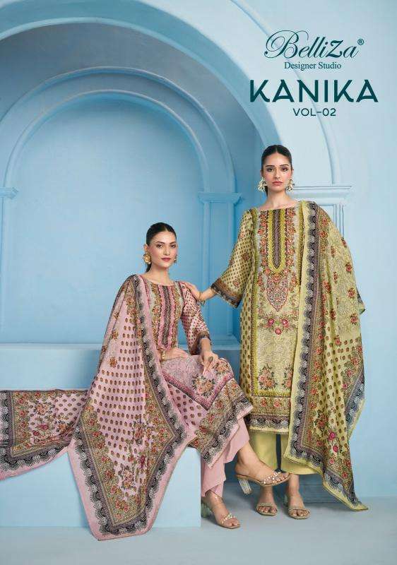 belliza kanika vol 2 series 83201-832003 viscose muslin wholesale suit 