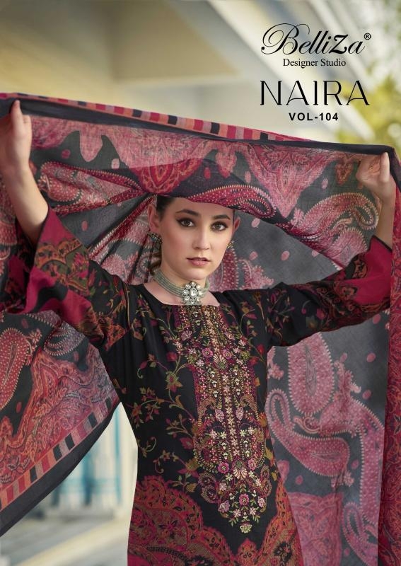 belliza naira vol 104 series 838001-838008 Pure Cotton wholesale suit 