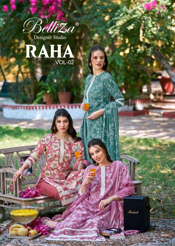  belliza raha vol 2 series 829001 to 829006 designer cotton modern pakistani suit in wholesale