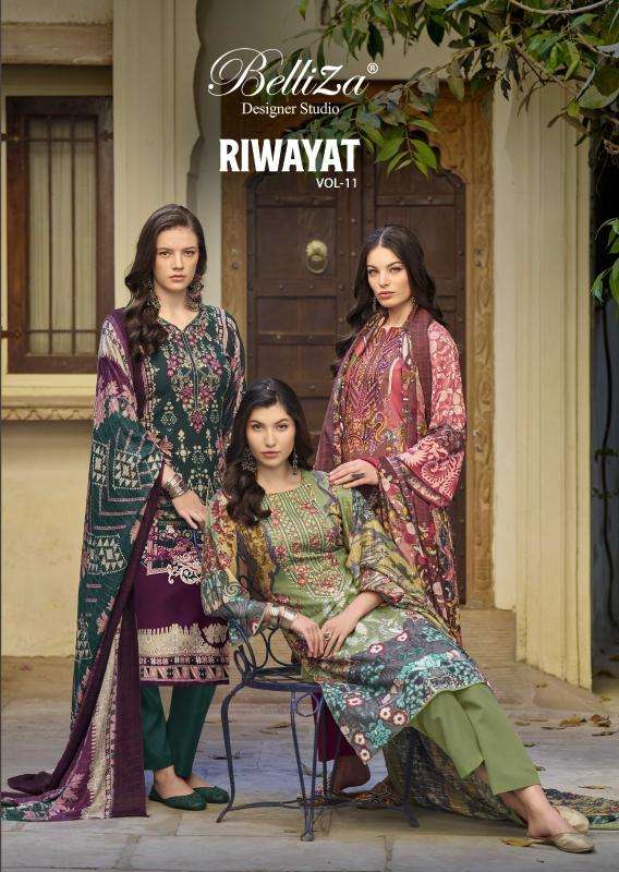 Belliza riwayat vol 11 series 837001-837008 viscose rayon wholesale suit