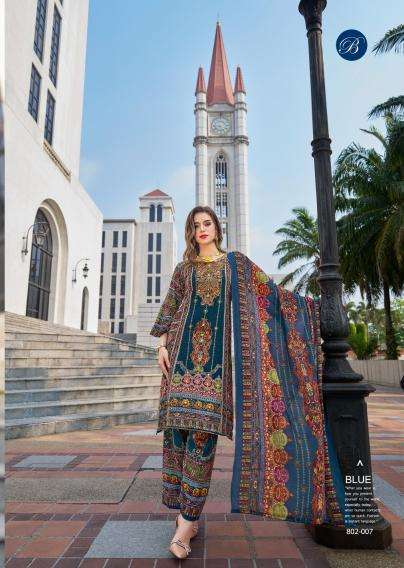 Belliza shaheen vol 4 series 802001-802008 viscose rayon wholesale suit