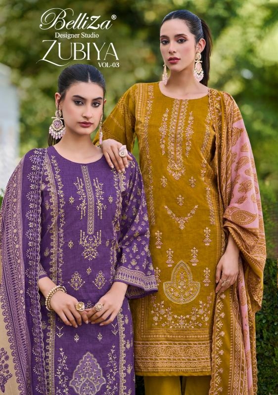 belliza zubiya vol 3 series 834001-834006 Pure Cotton wholesale suit 