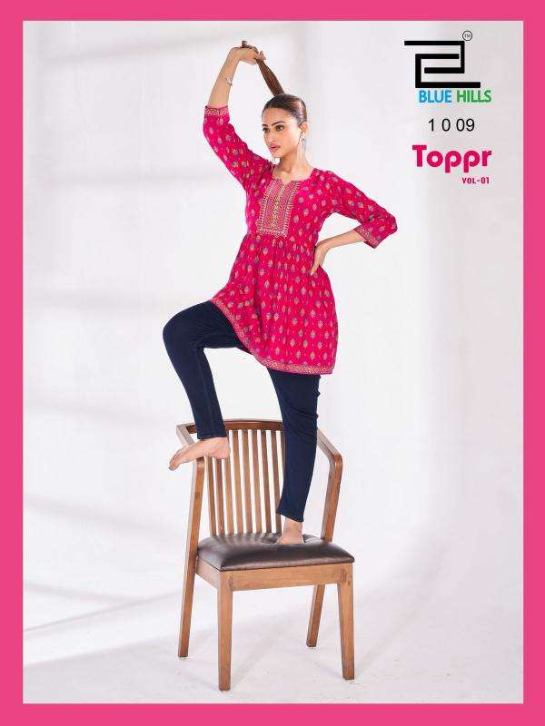 Blue hills toppr vol 1 series 1001-1010 rayon wholesale tops