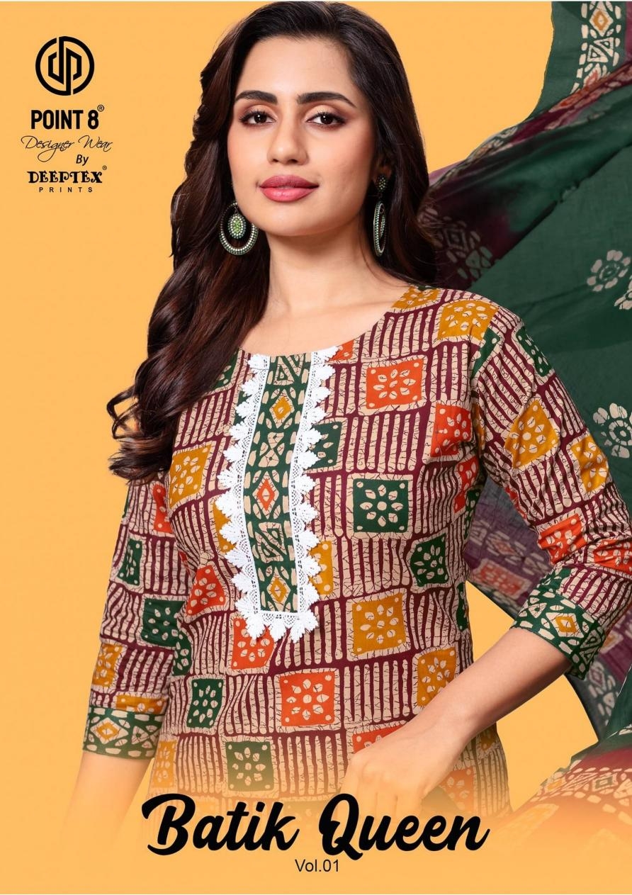 deeptex prints batik queen vol 1 series 1001-1010 cotton wholesale suit 