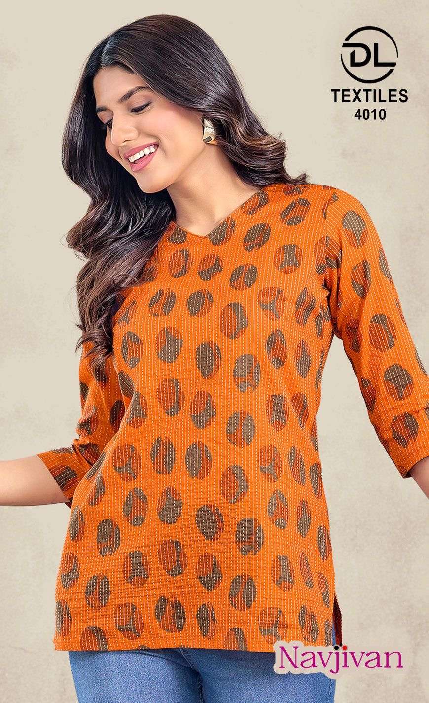 Dl navjivan vol 4 series 4001-4010 cotton wholesale tops