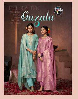 Fourdots gazala series 1541-1544 viscose muslin wholesale suit