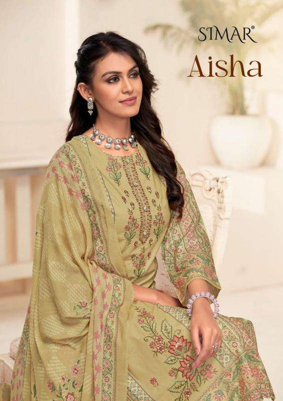 glossy aisha series 2015 lawn cotton wholesale suit 