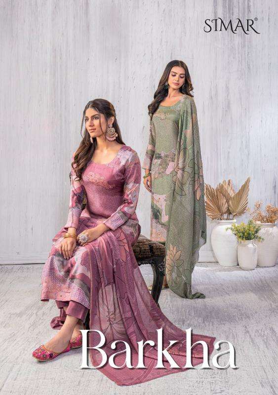 glossy barkha cotton print wholesale suit 