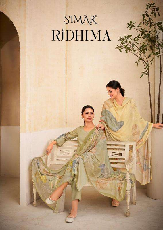 glossy ridhima series 2018 lawn cotton wholesale suit 