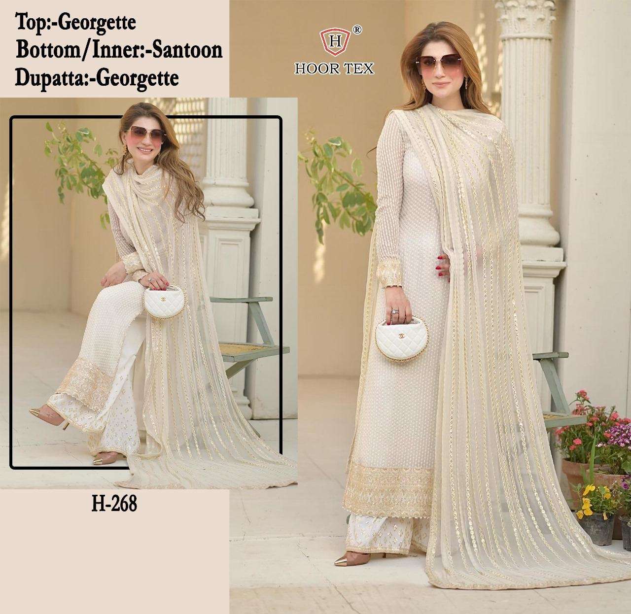 Hoor tex H-268 faux georgette wholesale suit