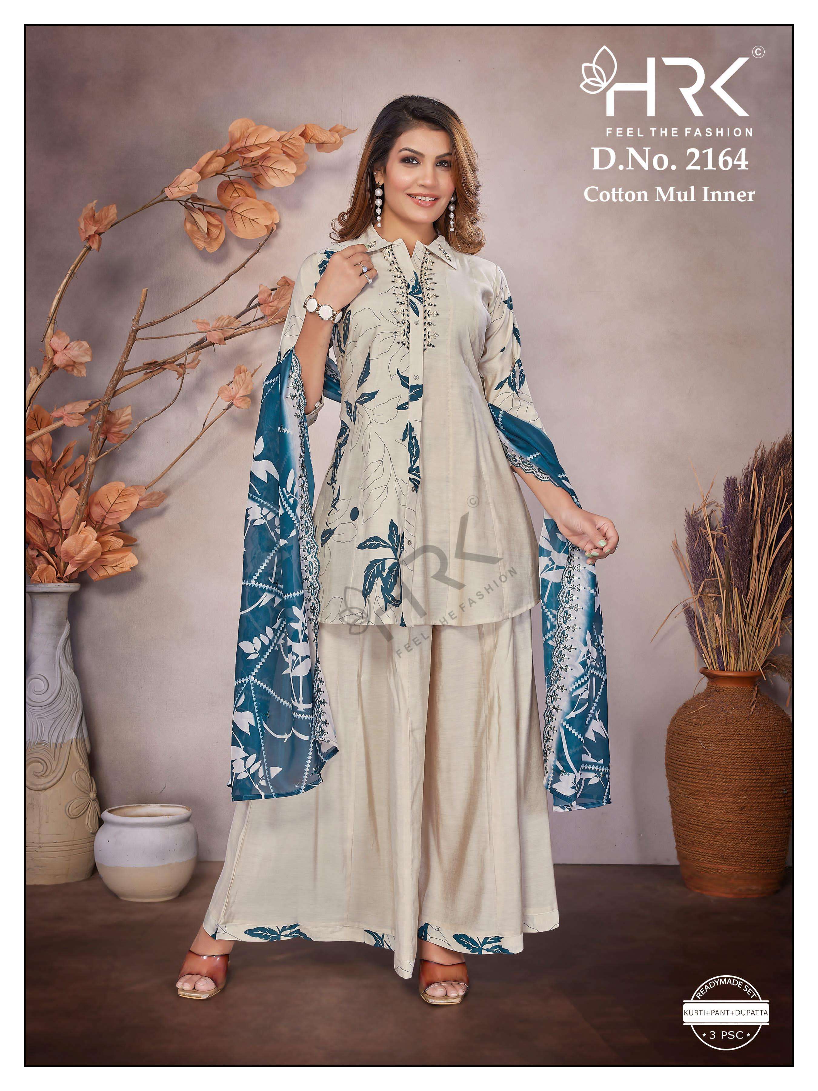 HRK Dno - 2164 & 2166 soft modal print hand work kurti in wholesale