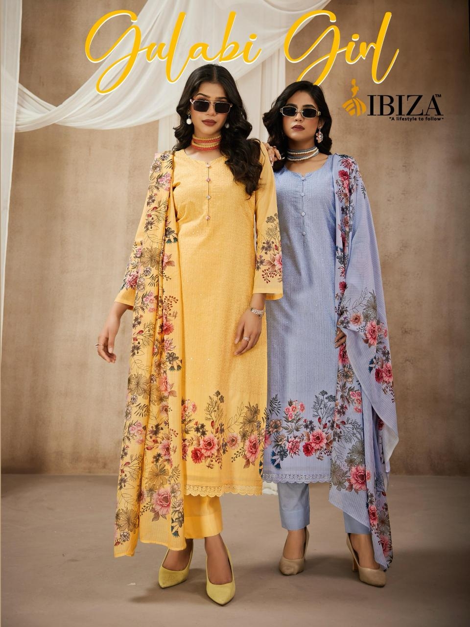 ibiza gulabi girl series 15840-15843 lawn cotton wholesale suit 