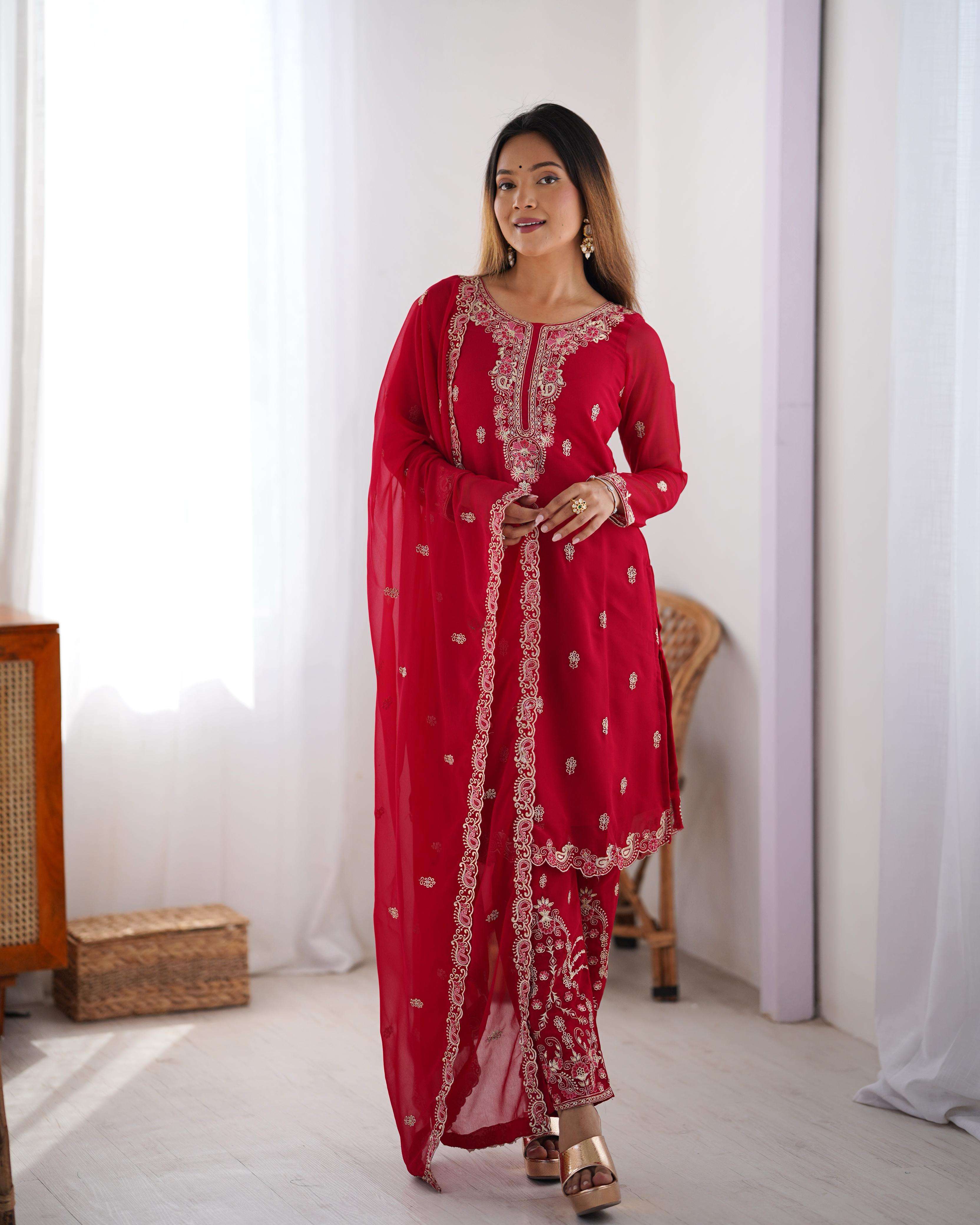 JINAAM:- 05 Faux Georgette wholesale suit 