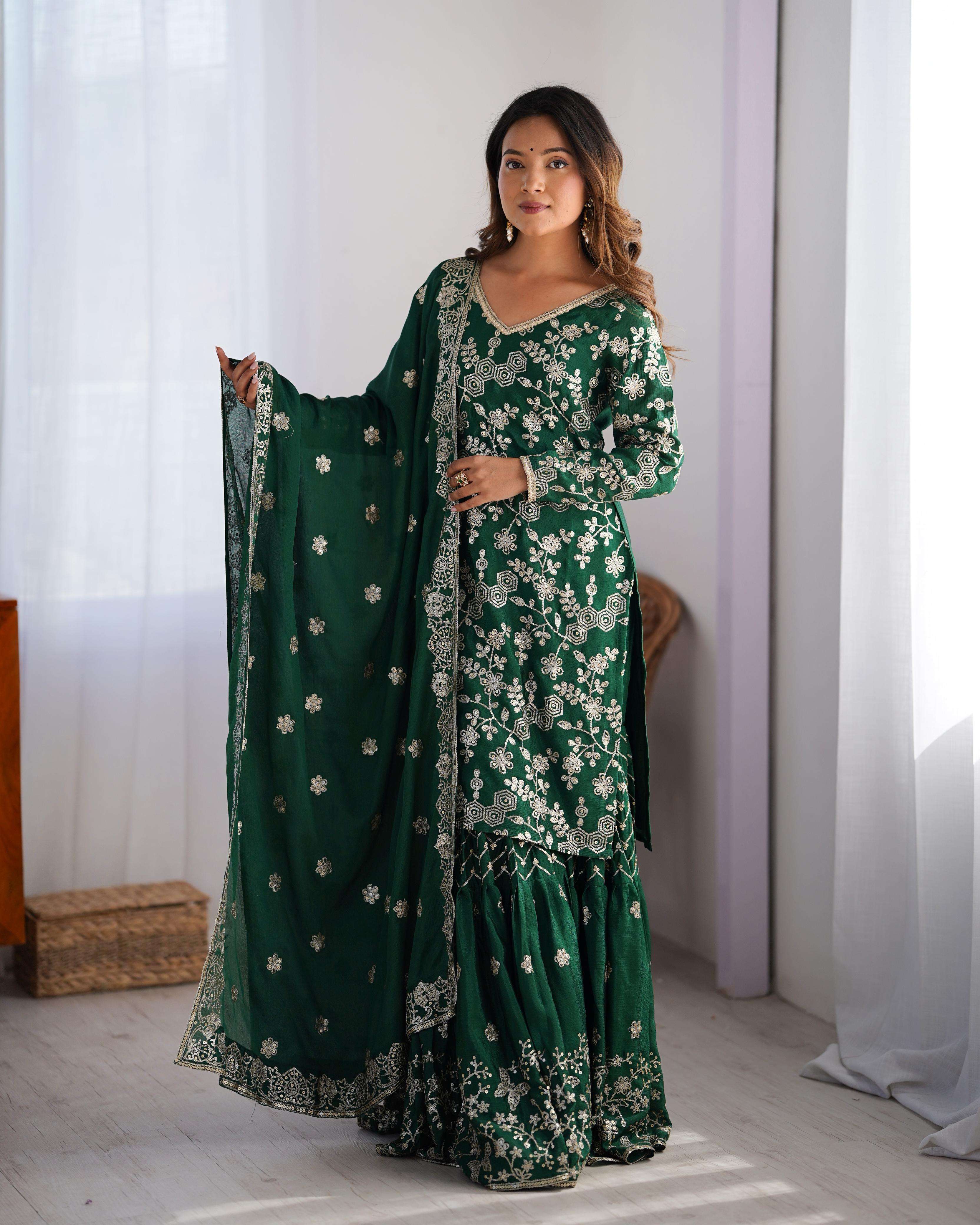 Jinaam  :- 07 Chinon Silk wholesale suit